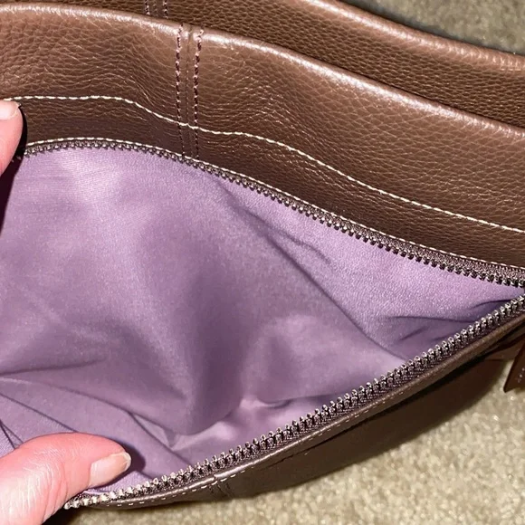 Coach Brown Leather Shoulder Bag with Hobo Silhouette - Picture 7 of 16